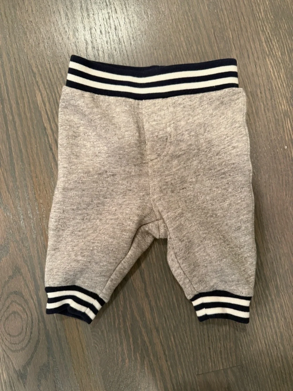 Polo Ralph Lauren Gray Baseball Track Pant Sweatpants with Navy & White Trim